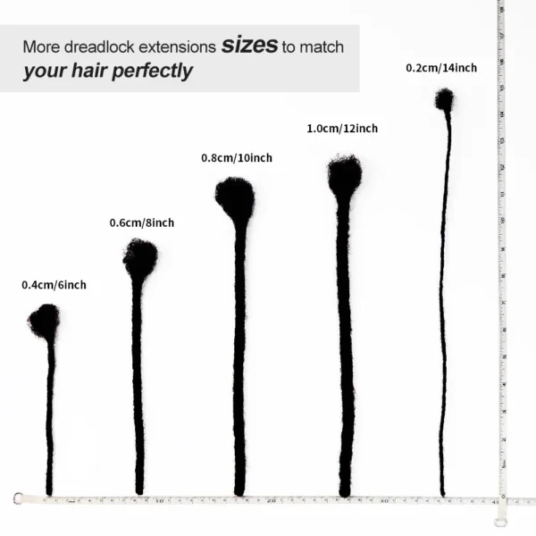 0.4 cm XSmall width Extensions (kinky or textured) - Image 3