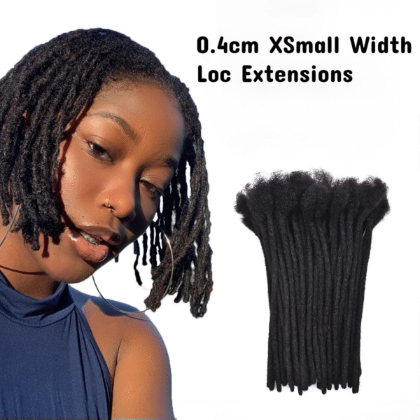 0.4 cm XSmall width Extensions (kinky or textured)